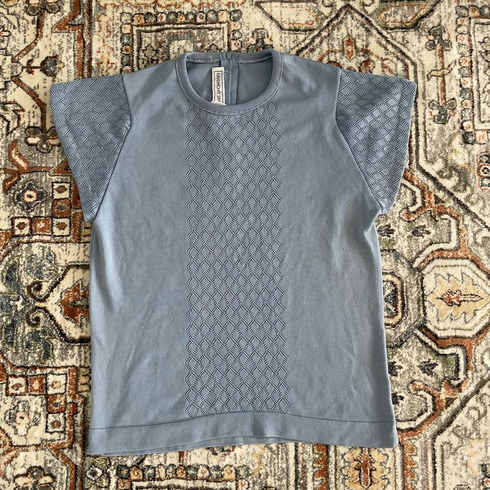Vintage 1980’s Powder Blue Givenchy Sport Zip Top